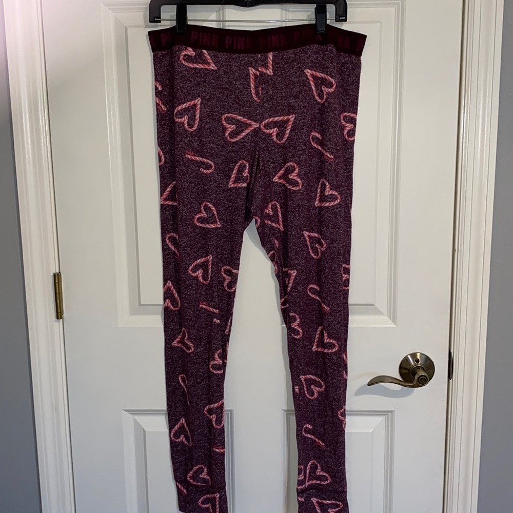 Pink Victoria’s Secret Candy Cane Sleepwear Pants